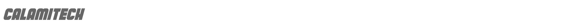 Sample characters Calamitech Font